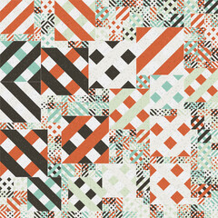 Fototapeta premium Abstract Geometric Pattern generative computational art illustration