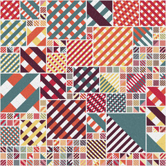 Fototapeta premium Abstract Geometric Pattern generative computational art illustration