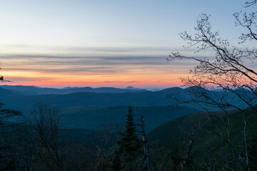 Sunrise over the mountains 