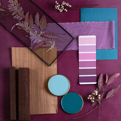 color palette mood board for decor and interior design