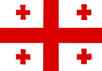 National Georgia flag, official colors and proportion correctly. National Georgia flag. Vector illustration. EPS10. Georgia flag vector icon, simple, flat design for web or mobile app