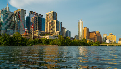 Naklejka premium Beautiful Austin skyline. Austin, Texas on the Colorado River.