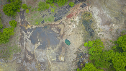 Volcanic opening at Lembata Island Indonesia.