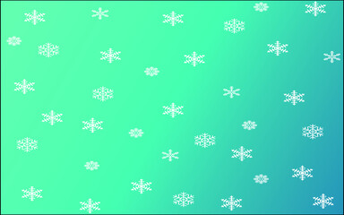 Blue Background with Falling Snow