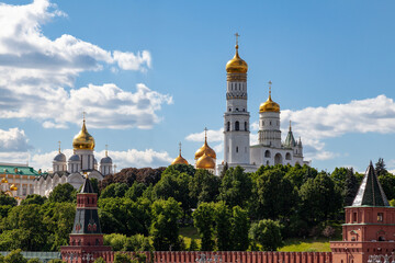 Fototapeta na wymiar Scenic view of the Moscow Kremlin and the Ivan the Great Bell Tower