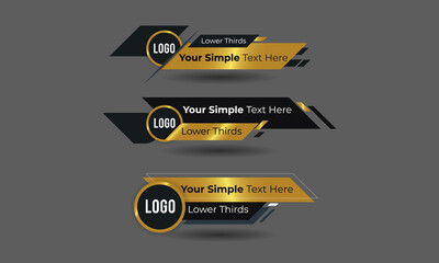 Lower thirds design template Vector illustration