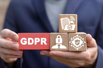 Concept of GDPR General Data Protection Regulation. Cyber security and privacy.