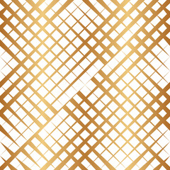 Vector seamless pattern. Gold lines background. Repeated golden pattern. Repeating abstract texture. Geometric patern for design wallpapers, gift wrappers, cases, tiles, prints. Fade halftone stripes