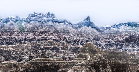 Rugged mountain terrain