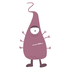 Monster. Children's vector illustration. For fabrics, covers, prints, stickers.