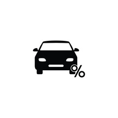 car loan  icon vector. automobile sign 