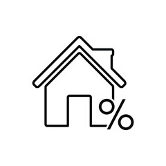 house loan icon. mortgage symbol