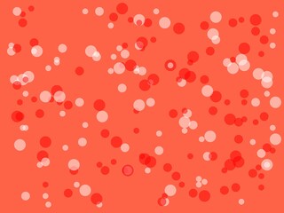 Abstract red white circles with tomato background