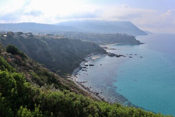Capo Vaticano – Scorcio panoramico delle spiagge di Grotticelle dal belvedere