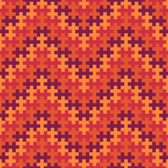 Seamless pattern. Ethnic backdrop. Mosaic tiles. Folk wallpaper. Tribal ornament. Geometric image. Ethnical motif. Surface texture. Textile print. Abstract background. Sayagata vector.