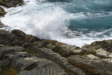 looking at the sea from the cliffs