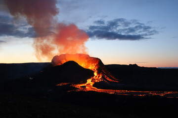 Fagradalsfjall volcano eruption in Iceland © Ivan