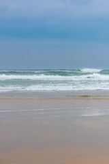 Biscarosse in the Landes, beautiful beach in winter
