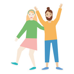 cool couple standing