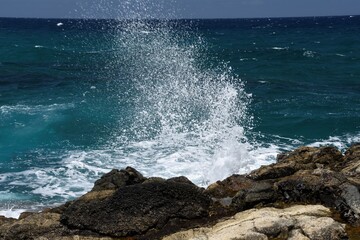 looking at the sea from the cliffs