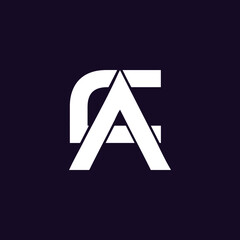 CA letter logo,AC letter logo design template