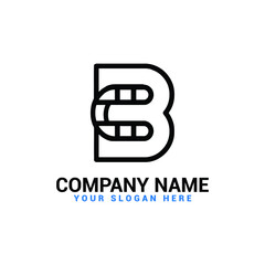 CB Letter logo,BC Letter logo template