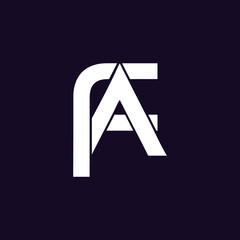 AF Letter Logo,FA Letter logo design template