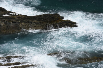 looking at the sea from the cliffs
