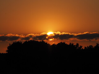 Pomarańczowy zachód słońca