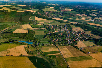 hungarian landscape from above