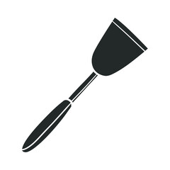 Kitchen Spatula Icon Silhouette Illustration. Cooking Tools Decoration Vector Graphic Pictogram Symbol Clip Art. Doodle Sketch Black Sign.