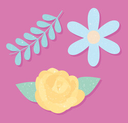 flowers icon set