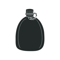 Canteen Water Icon Silhouette Illustration. Camper Drink Vector Graphic Pictogram Symbol Clip Art. Doodle Sketch Black Sign.