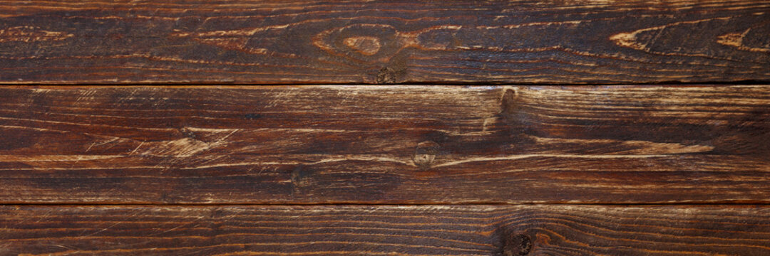 Wood background or texture.Vintage brown wood backdrop texture. Old painted wood wall. Blank space copy paste.Banner