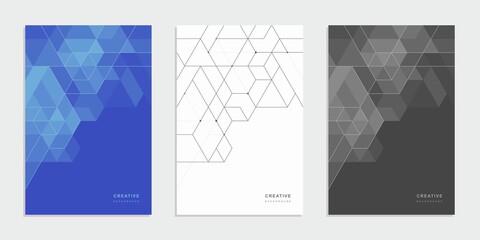 Abstract geometric technological company brochure. Vector business flyer. - obrazy, fototapety, plakaty