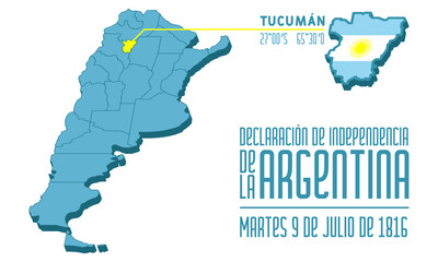 Provincia de Tucumán - Declaración de independencia de la Argentina, 9 de Julio de 1816 © Sjuancruz_ok