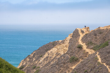 Hiking through a canyon to blacks beach