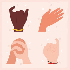 Obraz premium friendship hands gestures