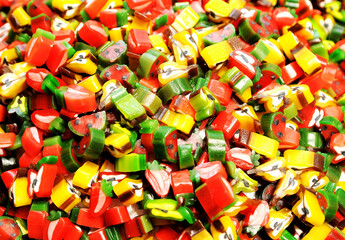 Fototapeta na wymiar Delicious colorful jelly candies texture.