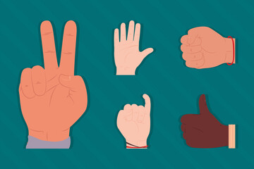 hands gestures set