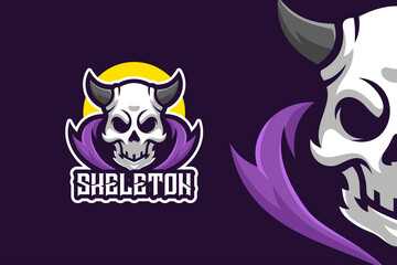 Skull Army Mascot Character Logo Template
