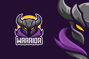 Knight Warrior Mascot Character Logo Template