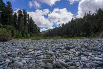 Dry riverbed in California