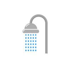 Shower vector head icon. Water shower symbol bathroom sign pictogram