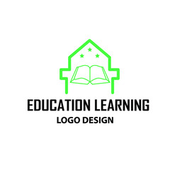 Home School education learning. Logo of home training or tutoring