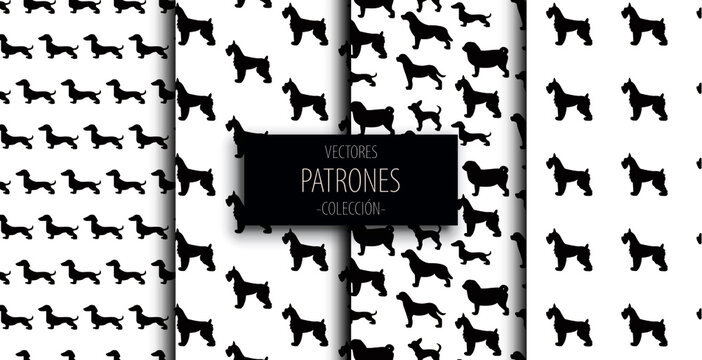 colecci&oacute;n de patrones con perros