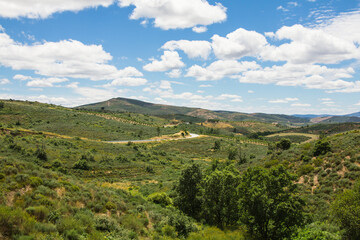 Fototapeta premium Beautiful mountain and river landscapes in the Douro Natural Park. Douro river - Portugal