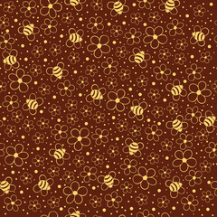 Bumble bee childish pattern 