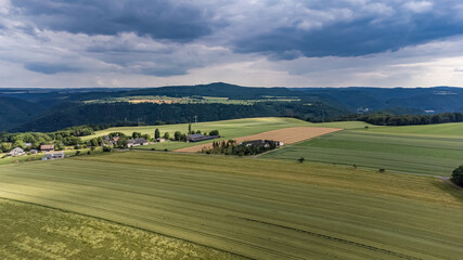Fototapeta premium Meadows and landscapes with dramatic skies - nature photography