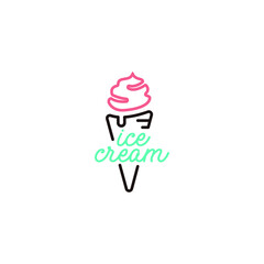 ice cream logo design concept. 